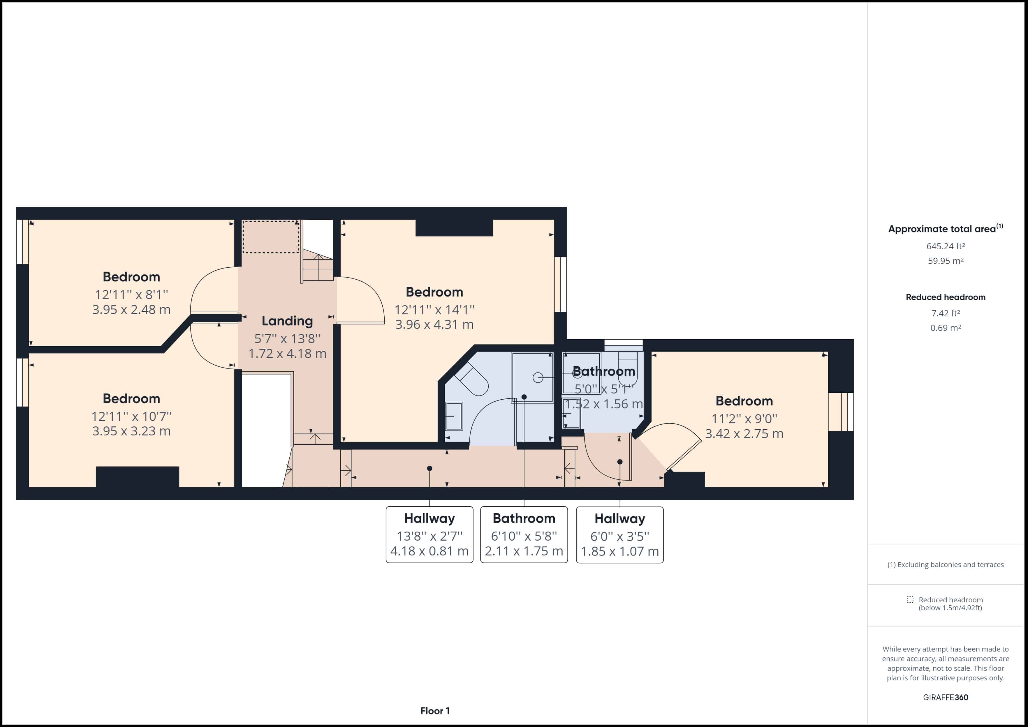 Room in a 6 Bedroom Apartment, 214 West Parade, Lincoln LN1 1LY - Lincoln, England, United Kingdom - Floor Plan