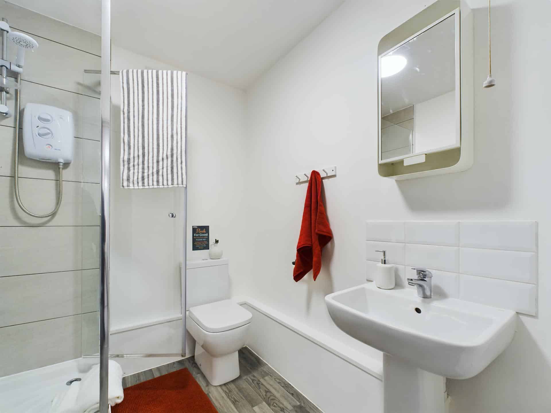 Room in a 6 Bedroom Apartment, 2, Flat 1 Clint Road West, Liverpool L7 5DB - Liverpool, England, United Kingdom - Bathroom