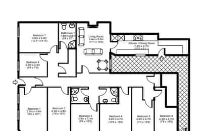 Room in a 8 Bedroom Apartment, 213 Smithdown Road, Liverpool L15 2HD - Liverpool, England, United Kingdom - Floor Plan