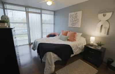 University Lofts, Tallahassee - Tallahassee, Florida, United States - 1 Bedroom Lakeside - Bedroom