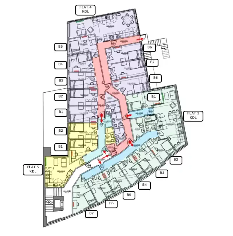 Room in a 2 Bedroom Apartment, TW1X, London TW1 4AD (Flat 5) - London, England, United Kingdom - Floor Plan