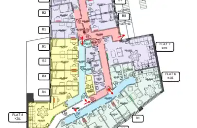 Room in a 4 Bedroom Apartment, TW1X, London TW1 4AD (Flat 8) - London, England, United Kingdom - Floor Plan