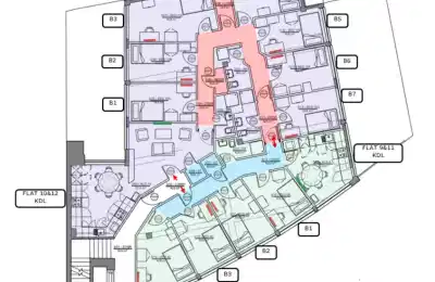 Room in a 7 Bedroom Apartment, TW1X, London TW1 4AD (Flat 10) - London, England, United Kingdom - Floor Plan