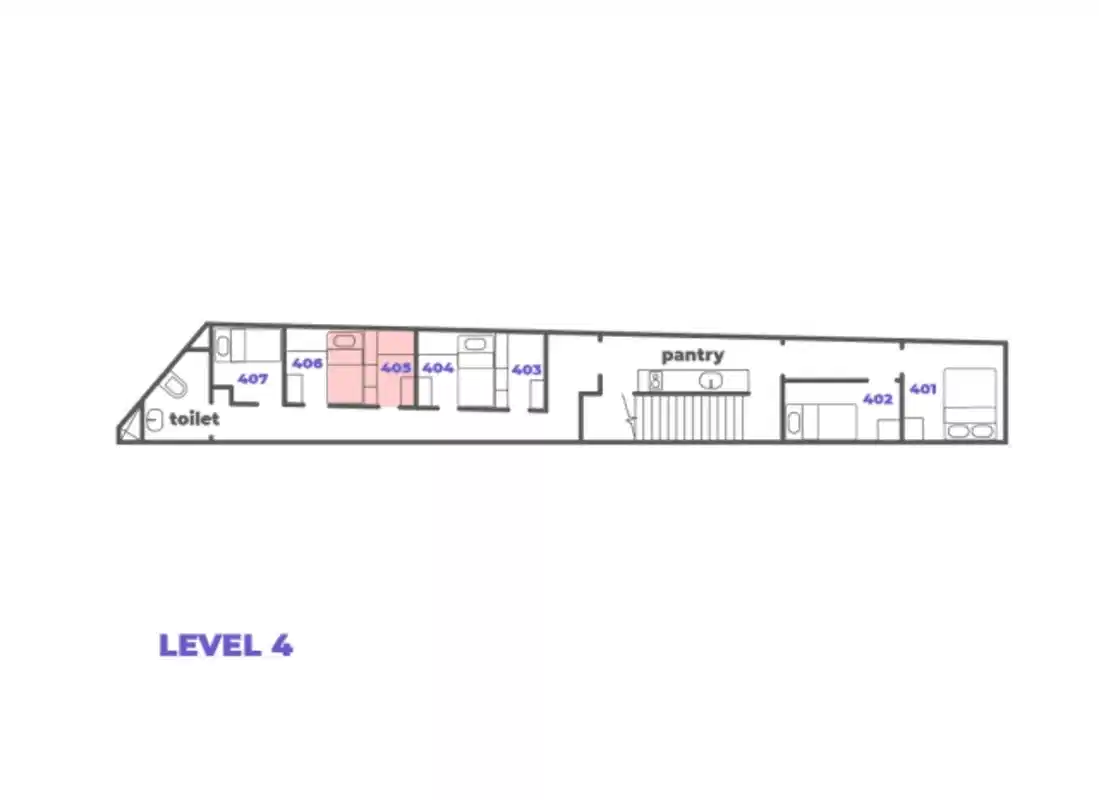 23 Mohamed Sultan Rd, River Valley - Singapore, Singapore - Standard Room - 405 - Floor Plan
