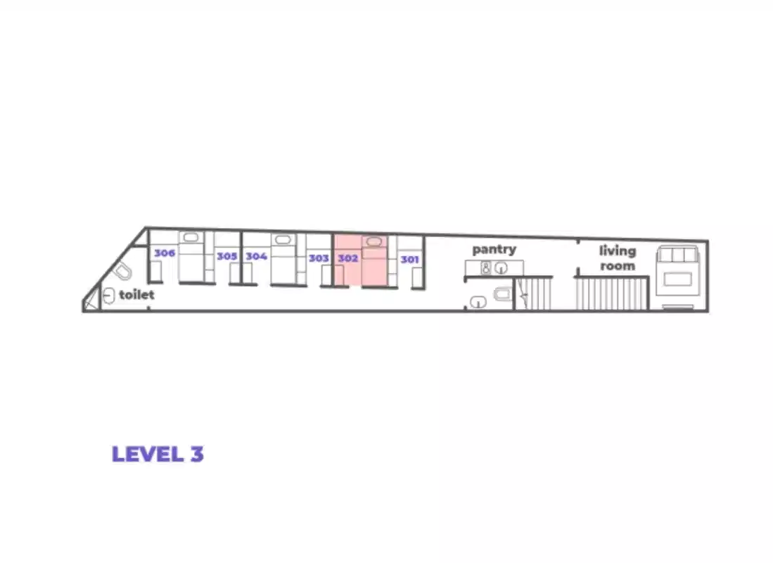23 Mohamed Sultan Rd, River Valley - Singapore, Singapore - Standard Room - 302 - Floor Plan