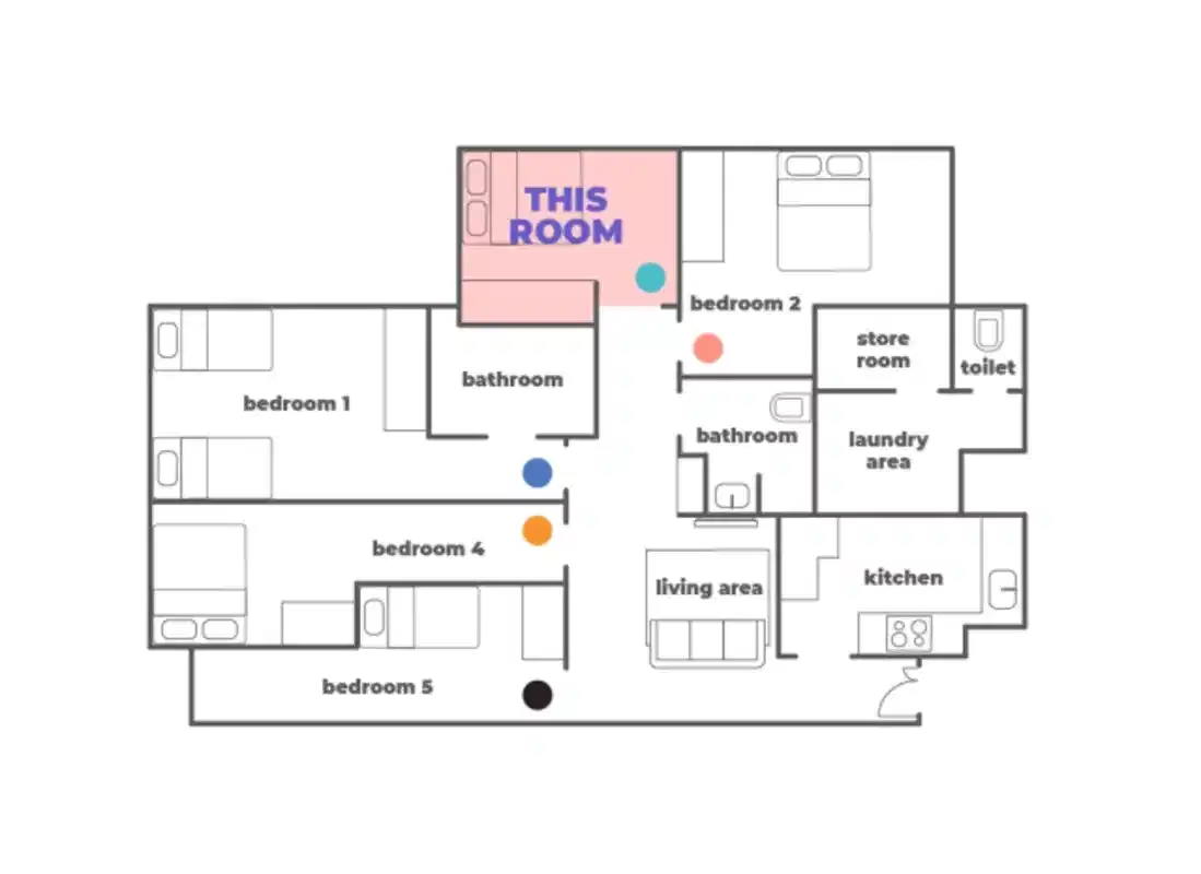 Parc Vista, Jurong & Pioneer - Singapore, Singapore - Standard Room - Bedroom 3 - Floor Plan