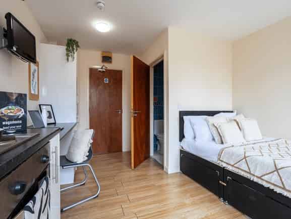 Castle Gate Haus, Nottingham - Nottingham, England, United Kingdom - Gold Studio - Bedroom