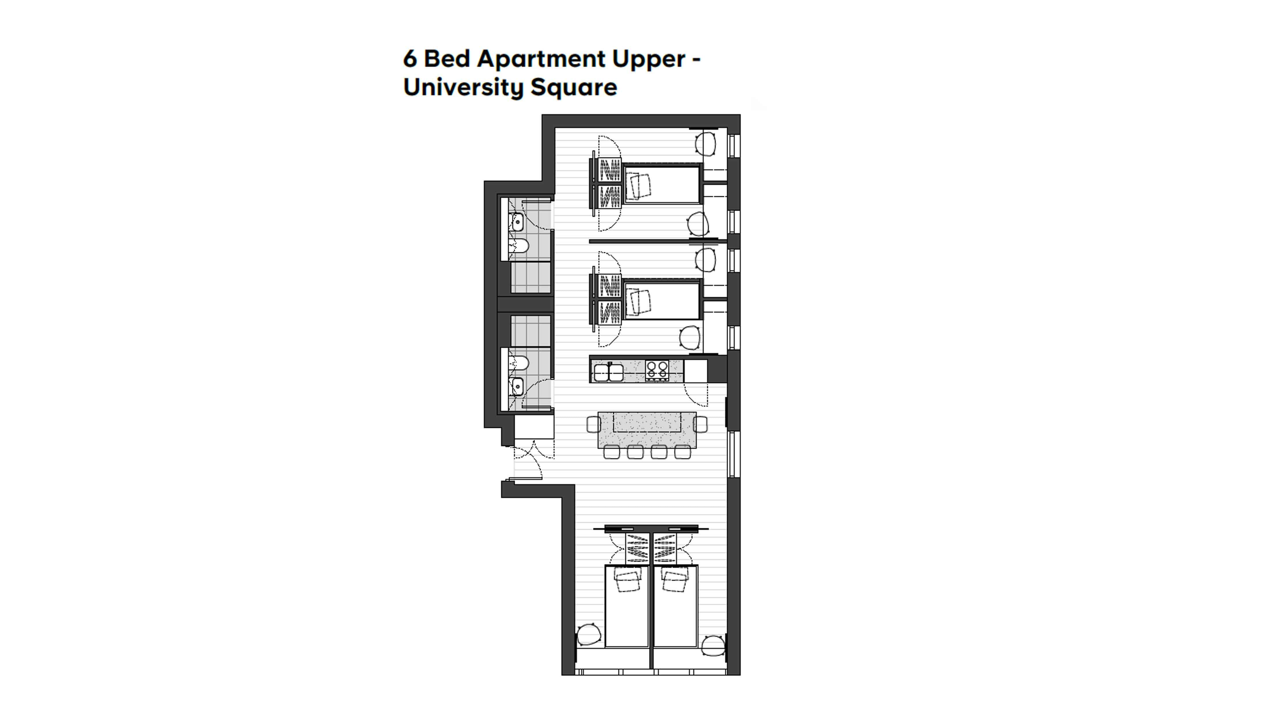 6 Bed Apartment Upper