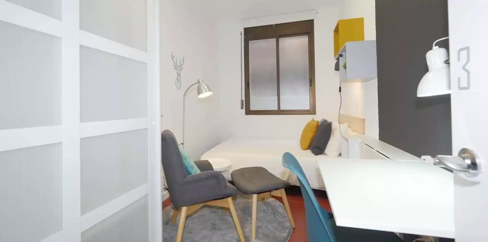 SPC 8012, Barcelona - Barcelona, Spain - #164531: Room in a 4 Bed 3 Bath (Avinguda De La Riera De Cassoles) - Bedroom