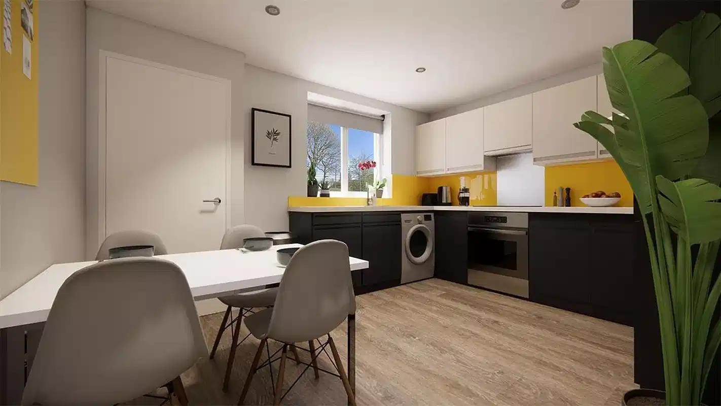City Edge, Manchester - Manchester, England, United Kingdom - Hamsell Court - Silver Ensuite - Kitchen