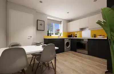 City Edge, Manchester - Manchester, England, United Kingdom - Hamsell Court - Silver Ensuite - Kitchen