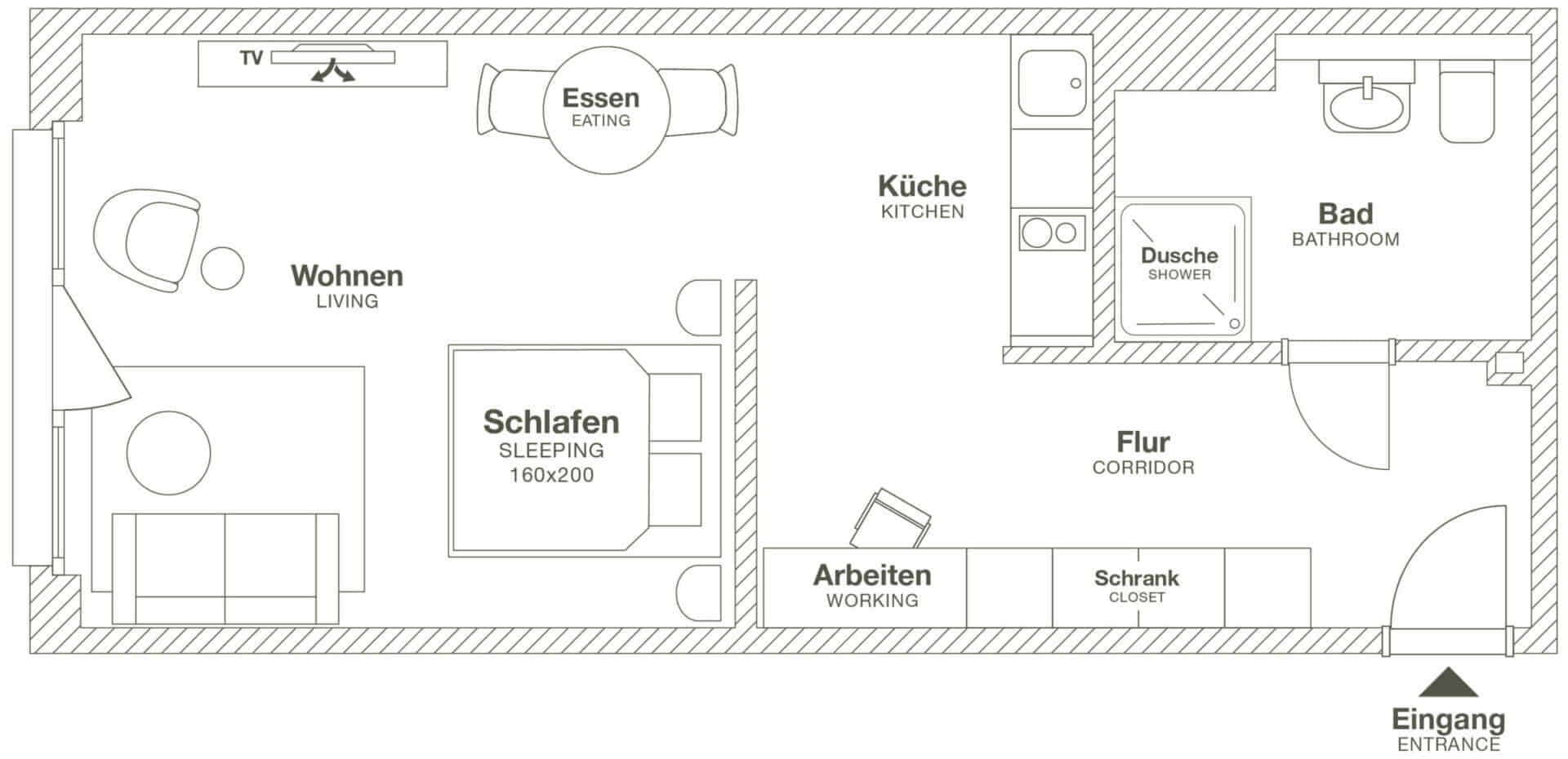 Ipartment Hamburg-Eimsbuttel, Hamburg - Hamburg, Germany - Luxury - Floor Plan