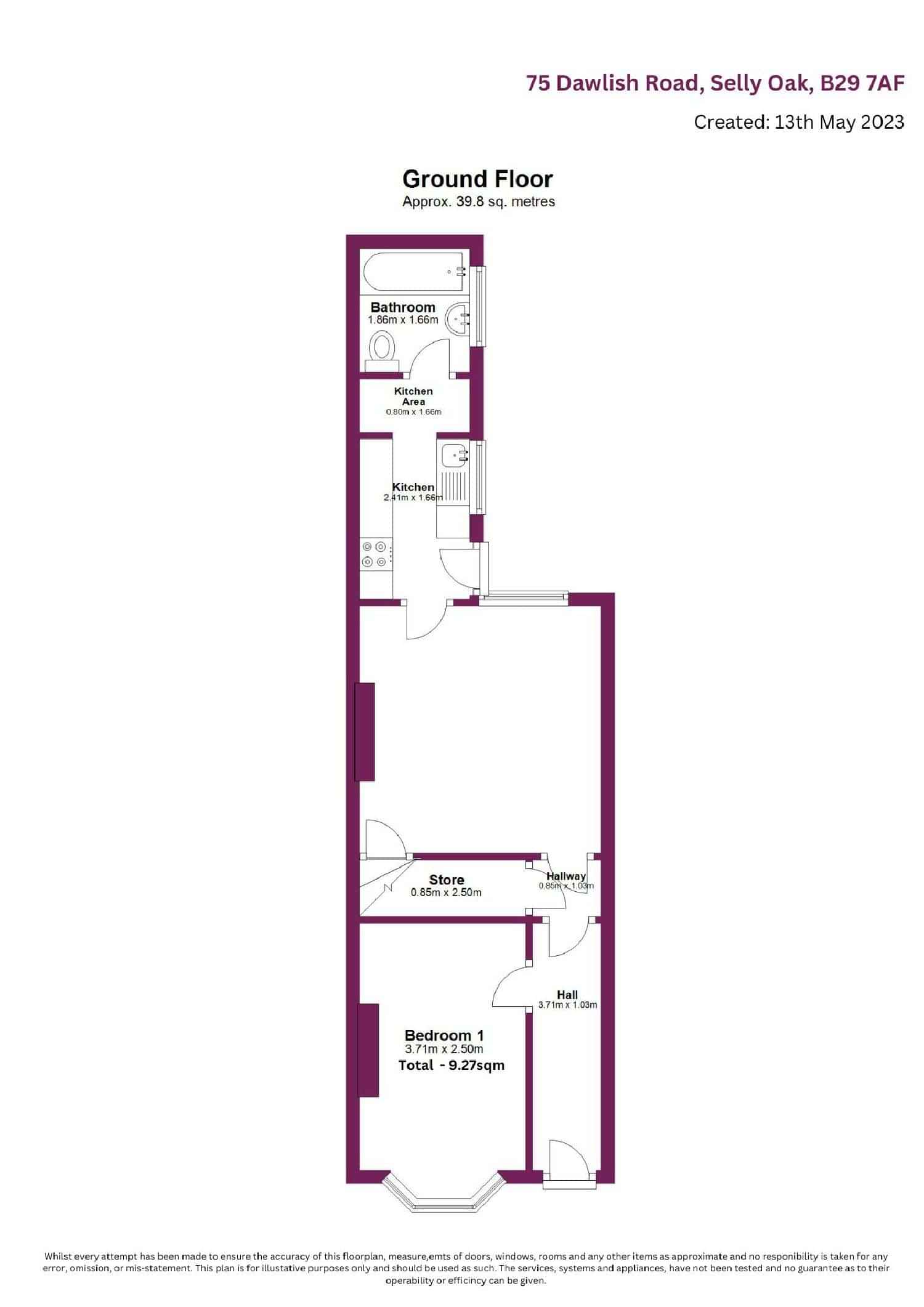  Dawlish Road 1, Birmingham  - Birmingham, England, United Kingdom - Floor Plan