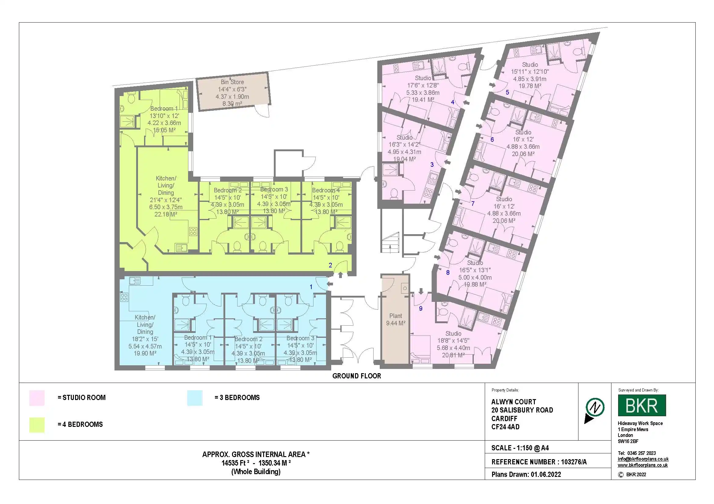 Alwyn Court, Cardiff - Cardiff, Wales, United Kingdom - Floor Plan