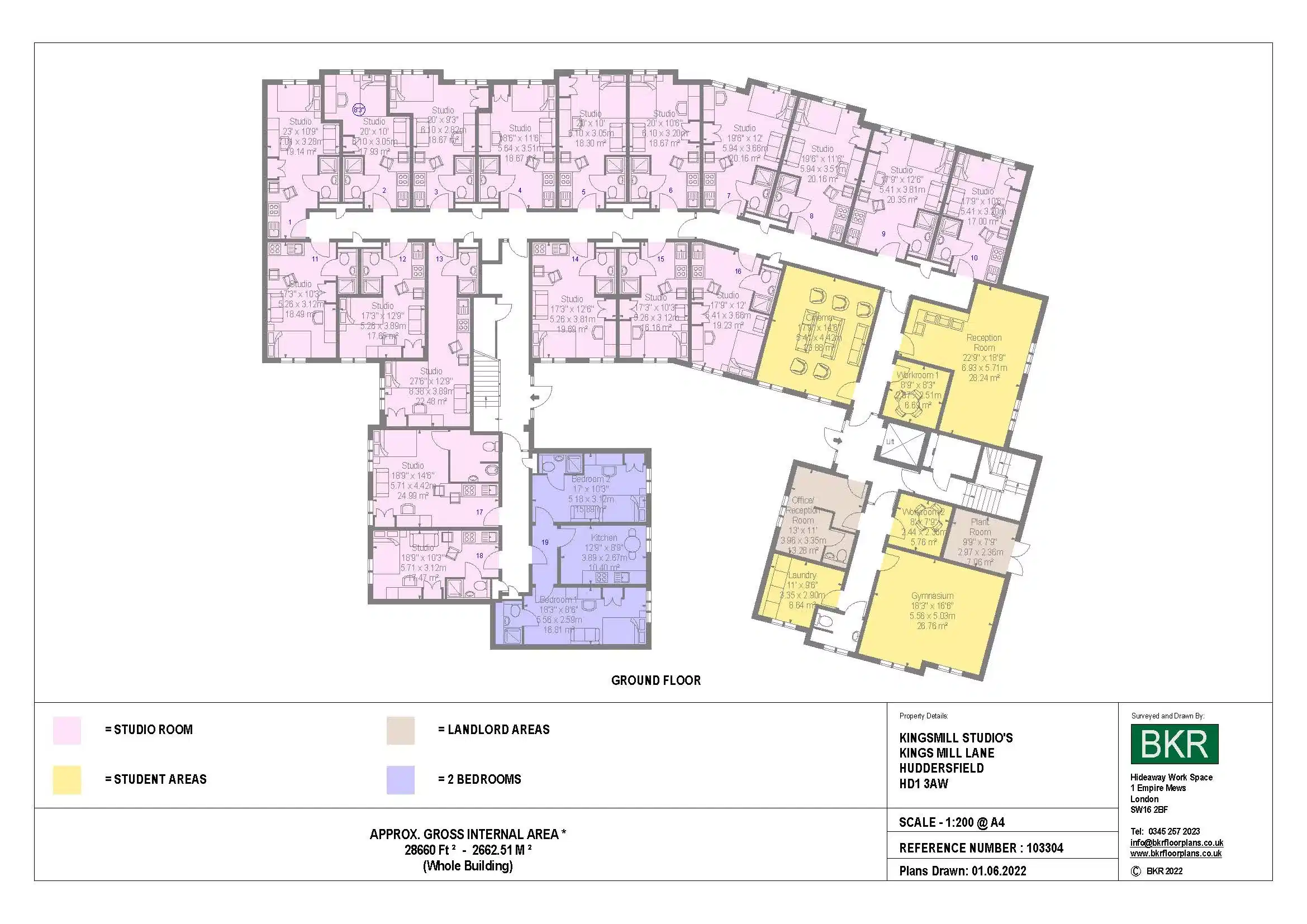 Kingsmill Studios, Huddersfield - Huddersfield, England, United Kingdom - Floor Plan