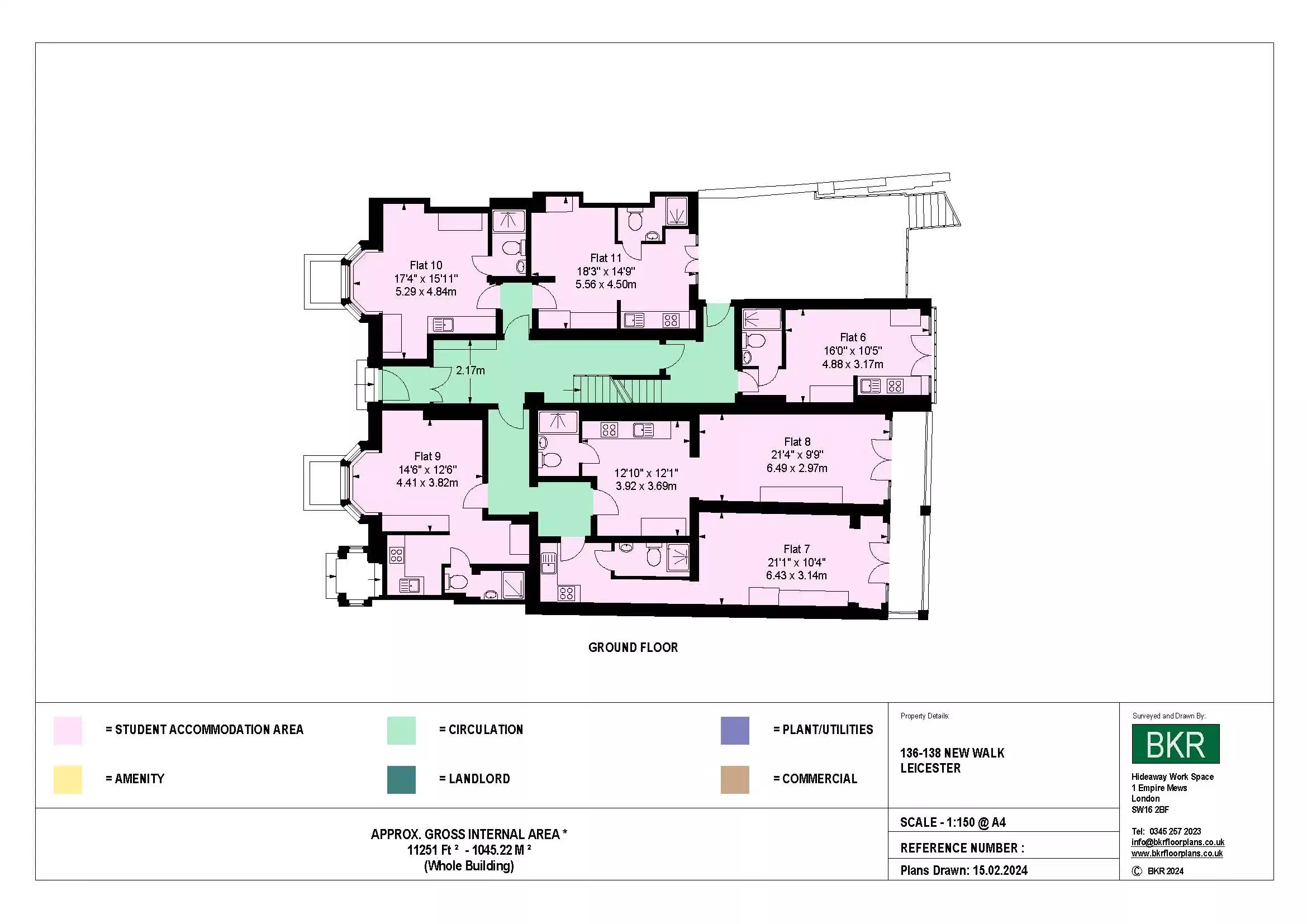 136 - 138 New Walk, Leicester  - Leicester, England, United Kingdom - Floor Plan