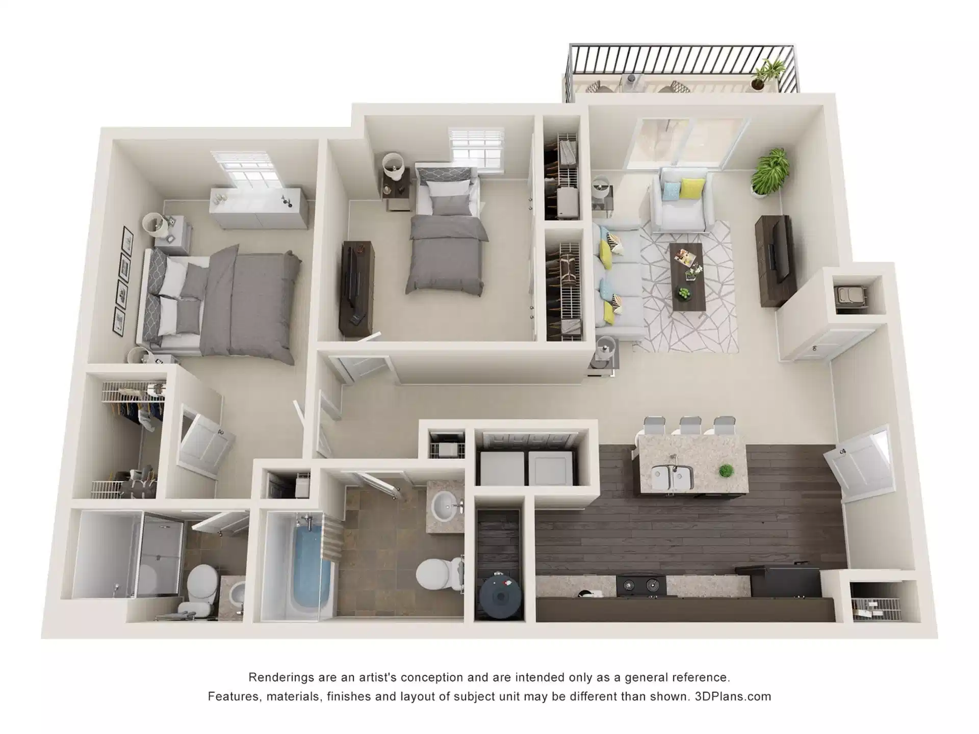 The Stratton, Columbus - Columbus, Ohio, United States - 2 Bed  2 Bath - Floor Plan