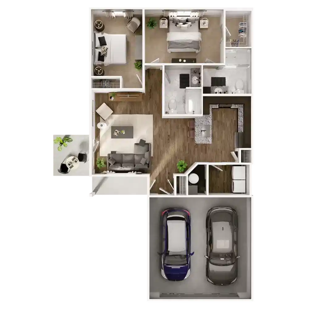 The Residences at Eastwood, Reynoldsburg - Fort Myers, Florida, United States - Room in 2 Bedroom 2 Bathroom | Edgewater 2 - Floor Plan
