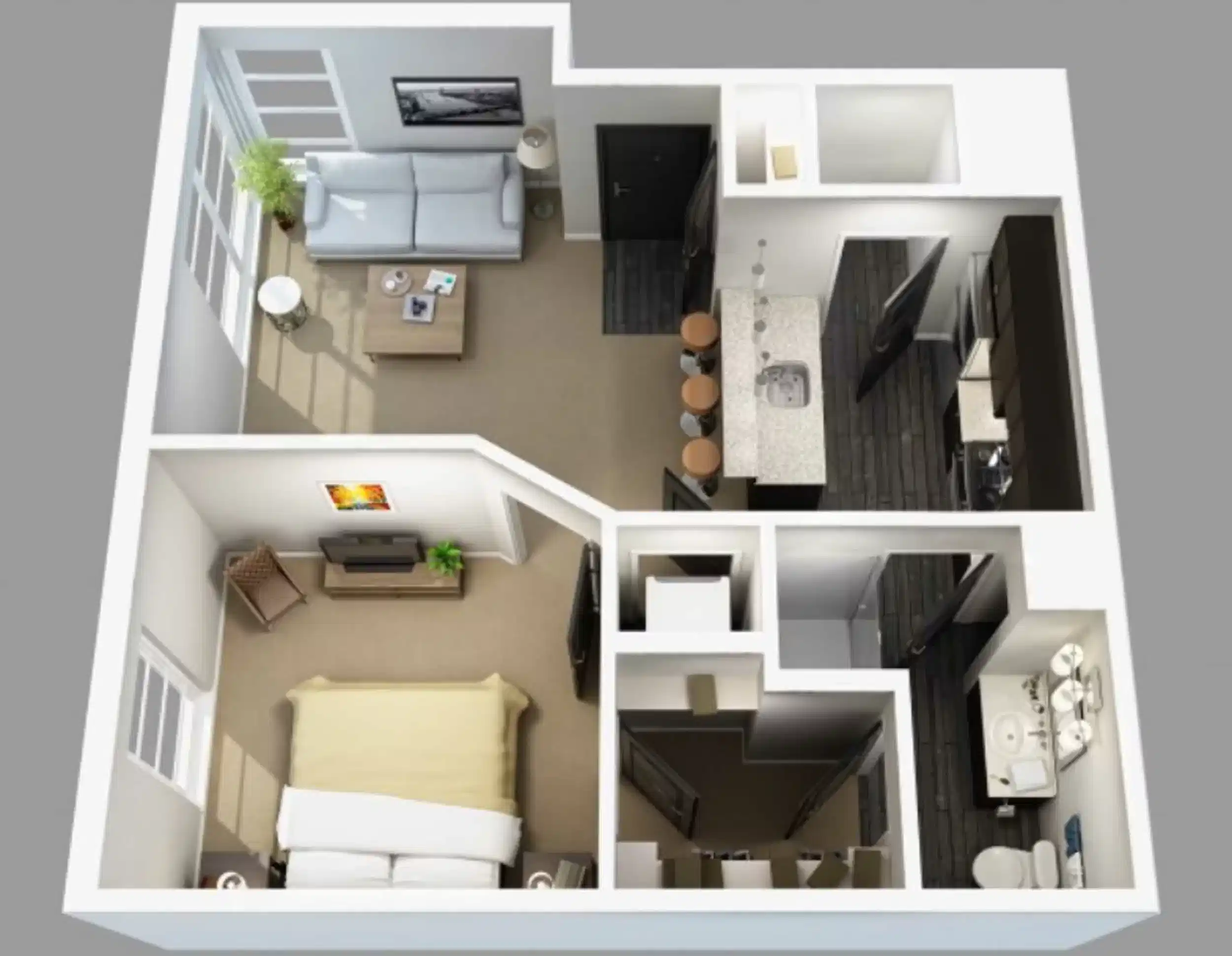 Trotters Park, Columbus - Columbus, Ohio, United States - Room in 1 Bedroom 1 Bathroom  - Floor Plan