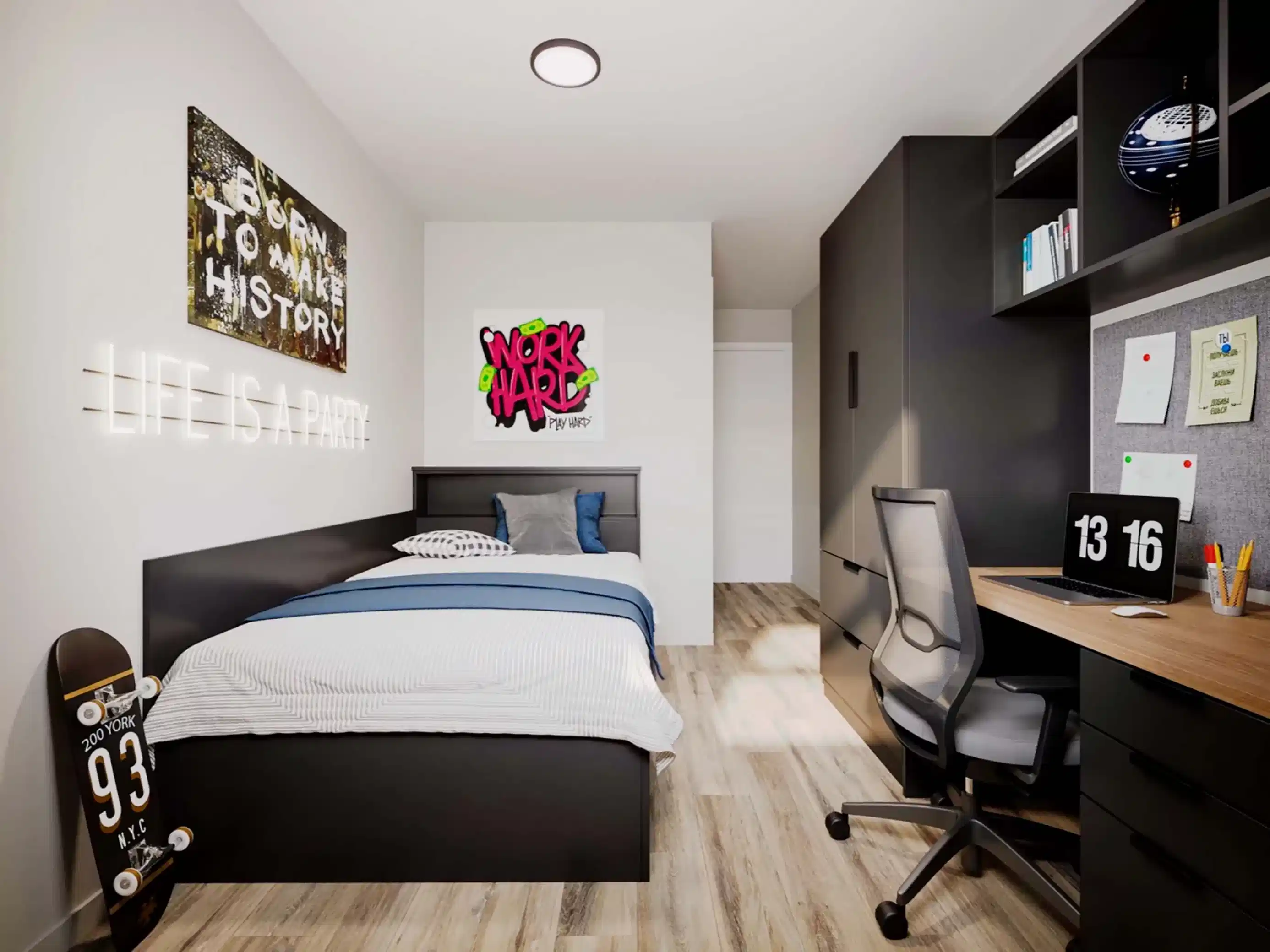 9 Bed Ensuite Flat - Bedroom