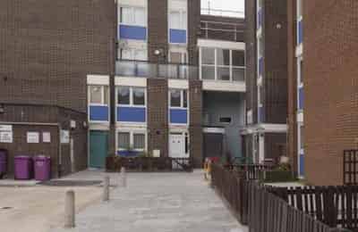 Double bed in a cool twin bedroom near Queen Mary University, London - London, England, United Kingdom - Exterior