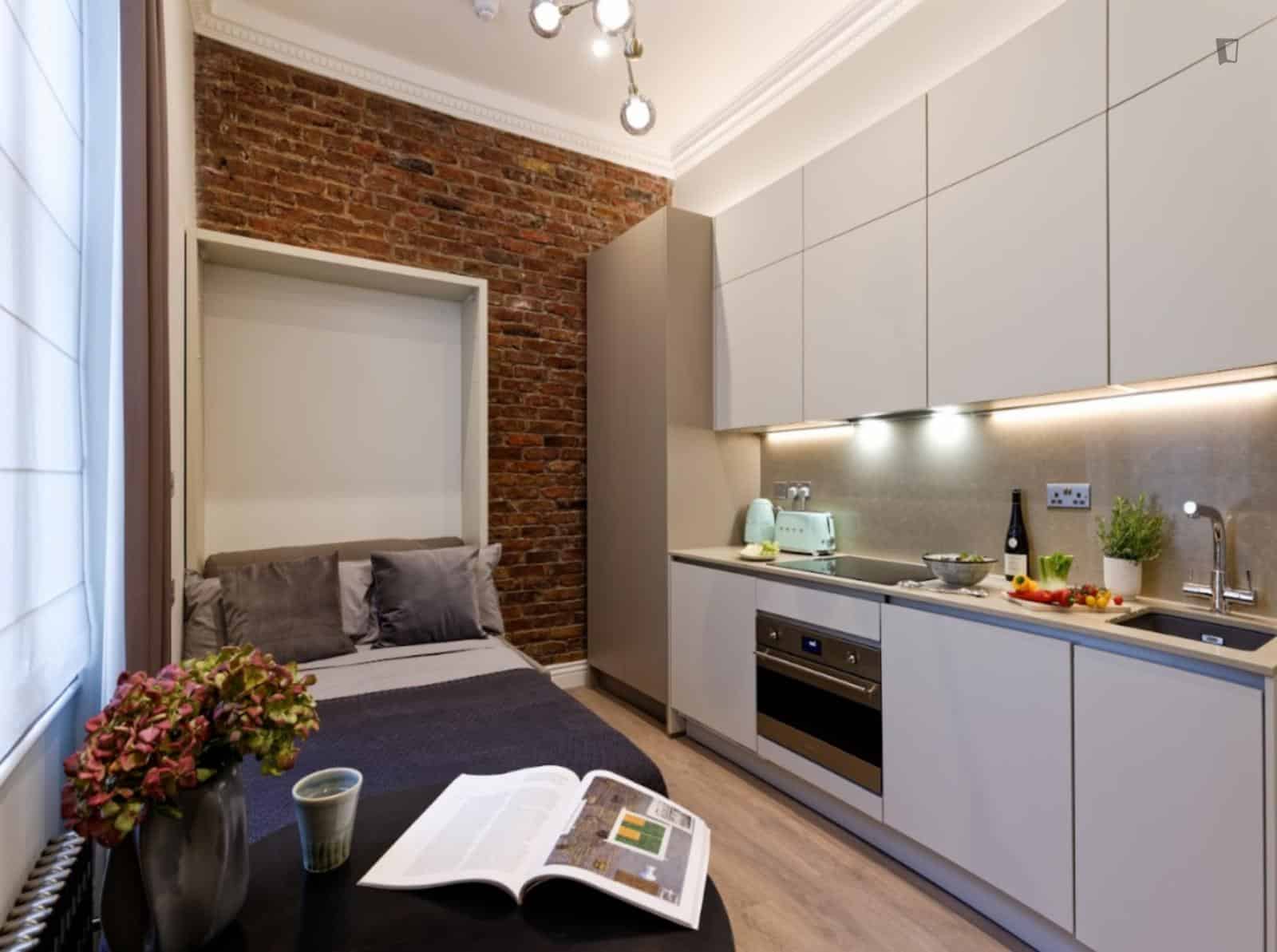 Studio Room, Nottingham Pl, London W1U 5LR (Studio 11) - London, England, United Kingdom - Studio - Kitchen