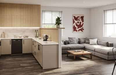 Room in a 6 Bedroom Apartment, Flat 8, Isca Lofts, Exeter EX4 6AL - Exeter, England, United Kingdom - Bedroom 2 - Kitchen
