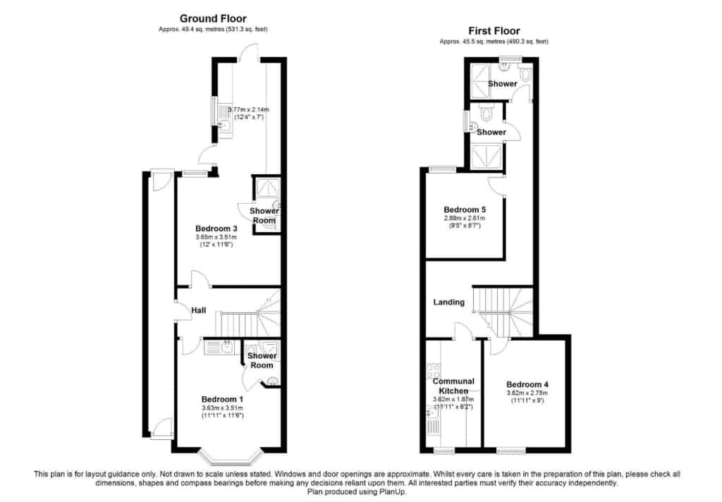 Room in a 4 Bedroom Apartment, 24 West Parade, Lincoln LN1 1HY - Lincoln, England, United Kingdom - 4 Bedroom 4 Bedroom Apartment - 3 - Floor Plan