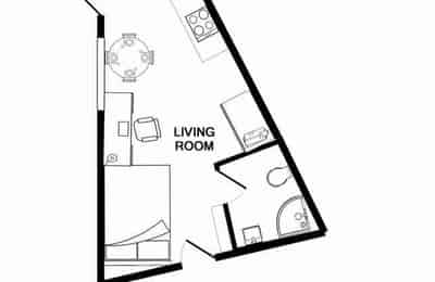 1 Bedroom Apartment, Park View, Peel Street, Nottingham NG1 4GR (Flat 1) - Nottingham, England, United Kingdom - Floor Plan